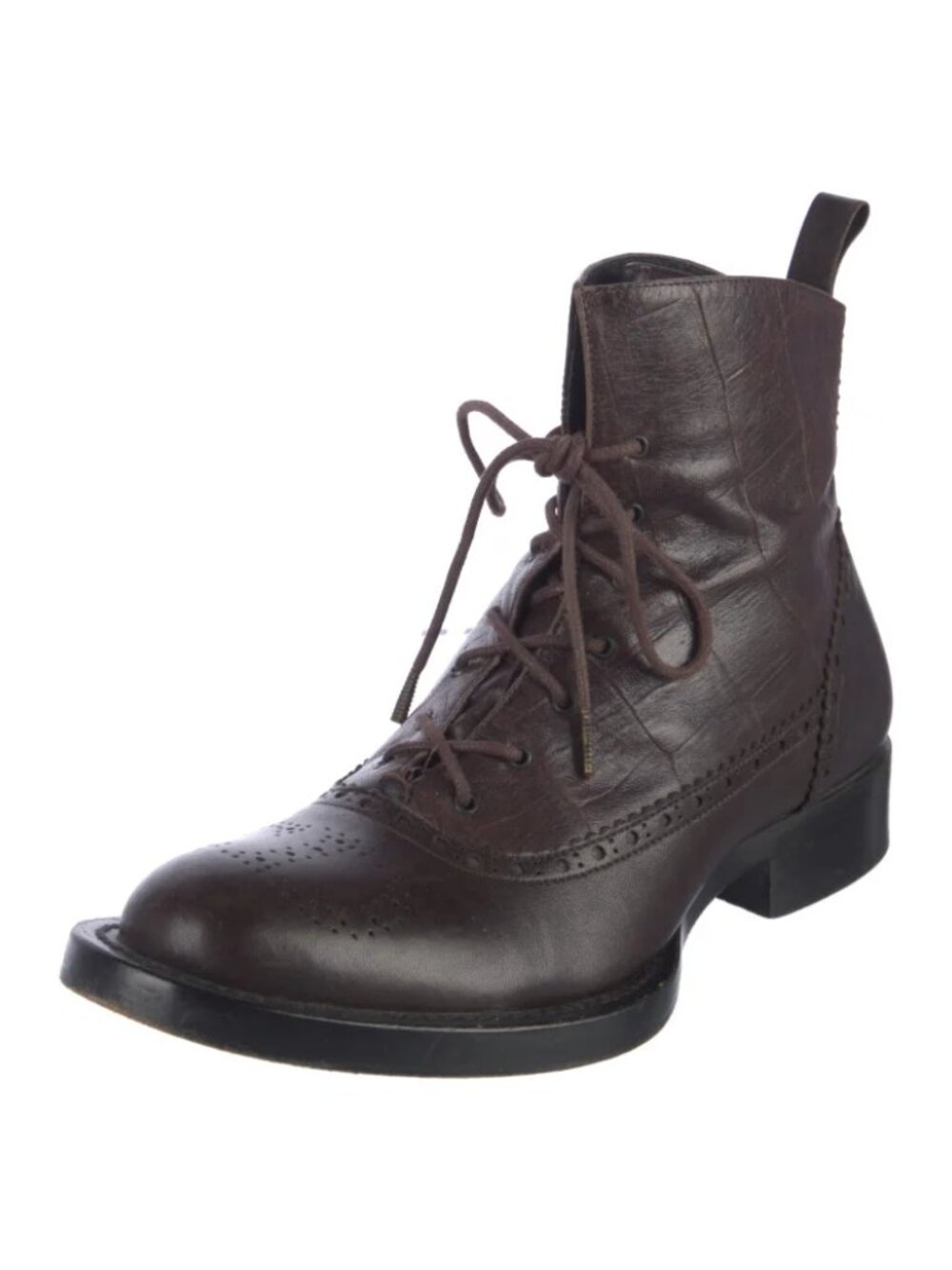 DIOR brogue style lace-up boots brown EU35.5